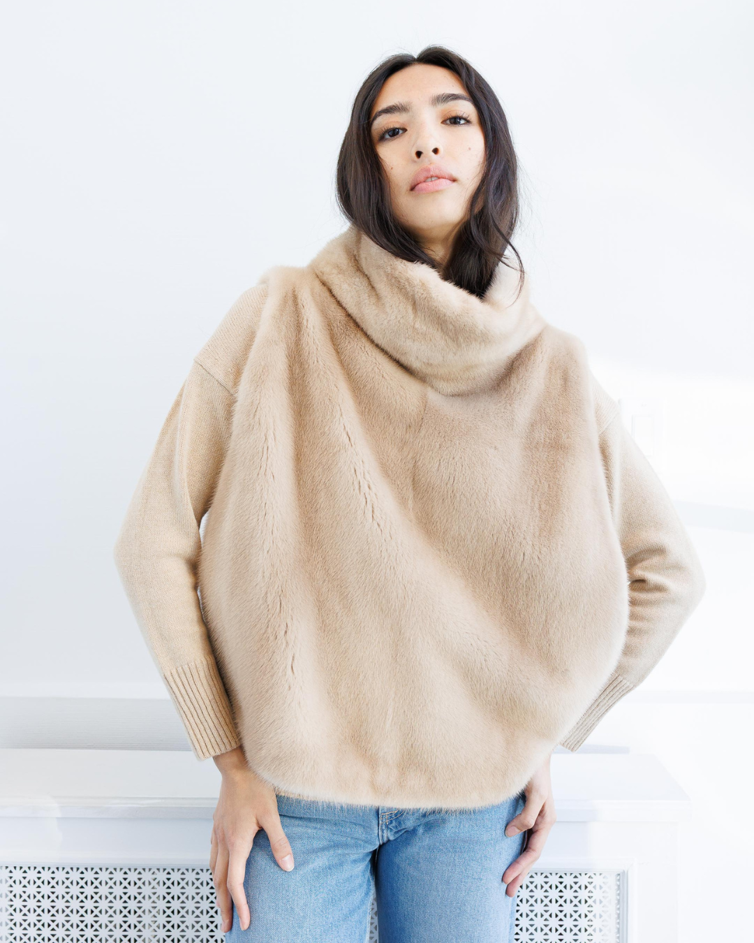 Camel Fur Gilet