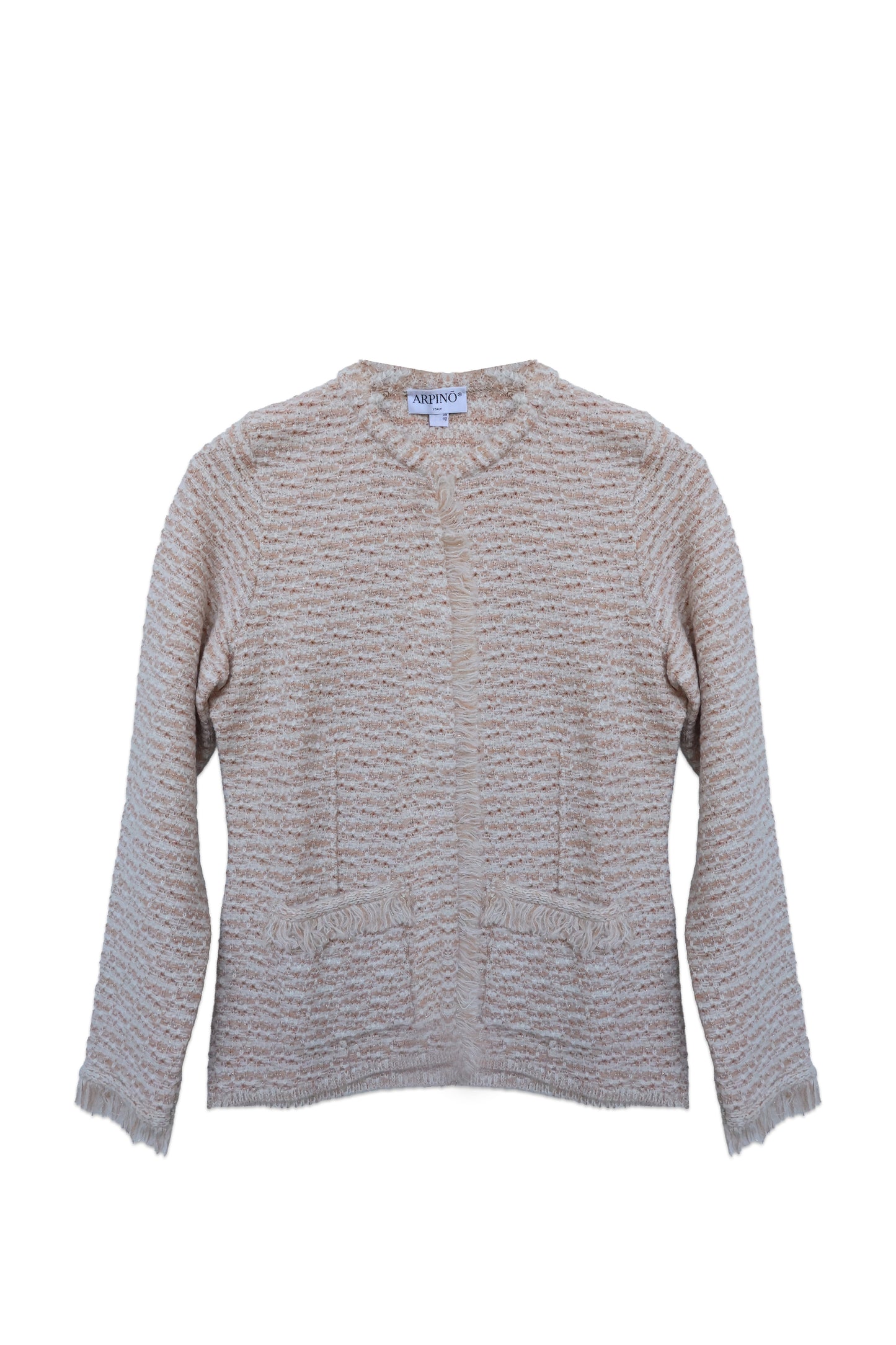 Knit Jacket with Fray Details