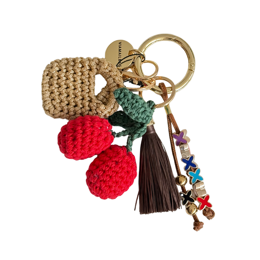 Crochet Cherry Duo Charm