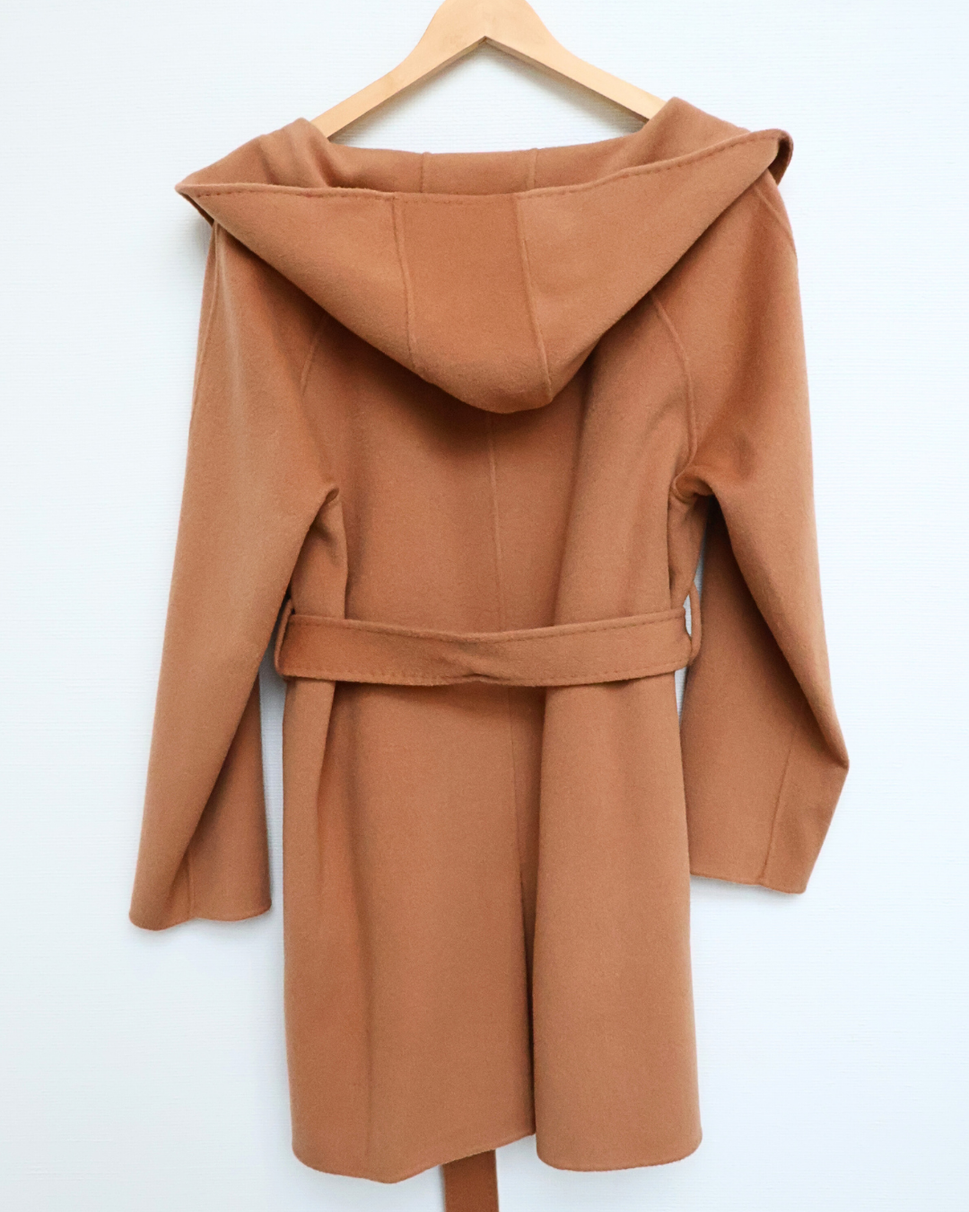 Camel Wool-Silk Cropped Coat