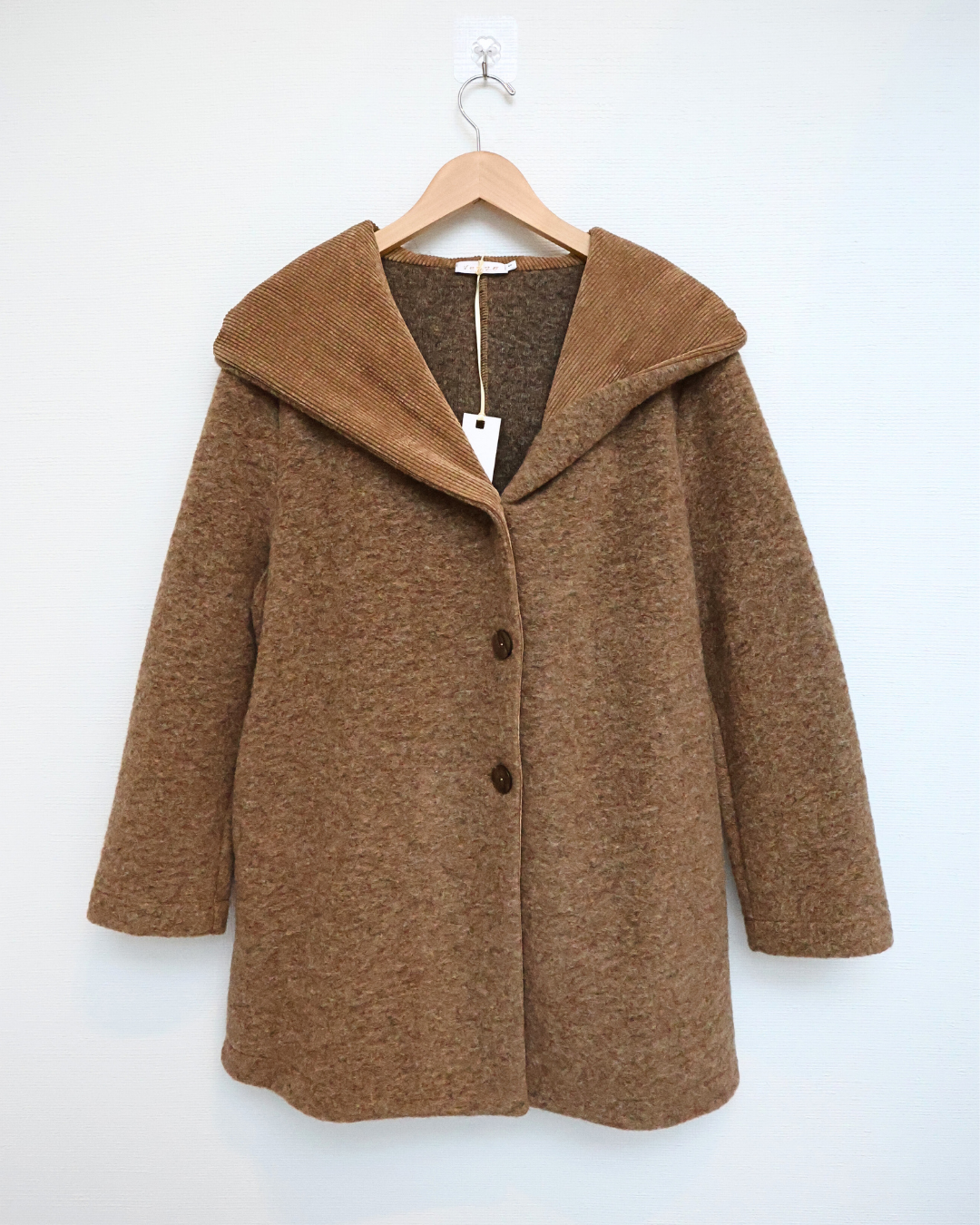 Hooded Cardigan - Brown