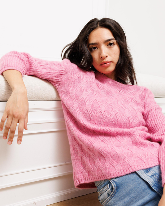 Diamond Weave Knit Sweater