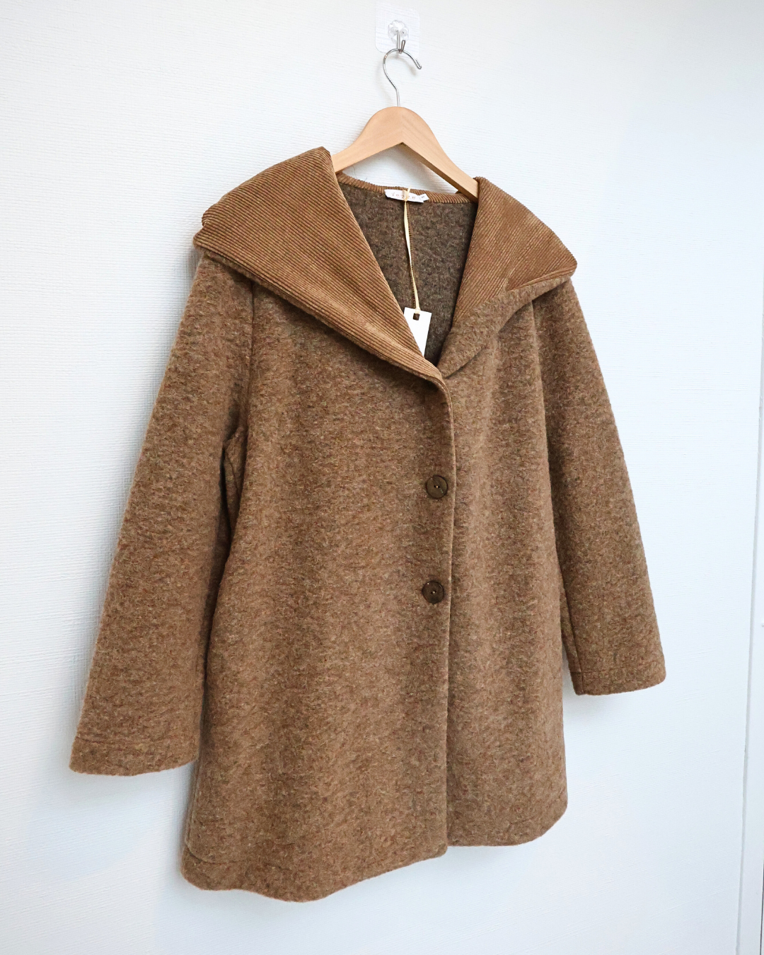 Hooded Cardigan - Brown