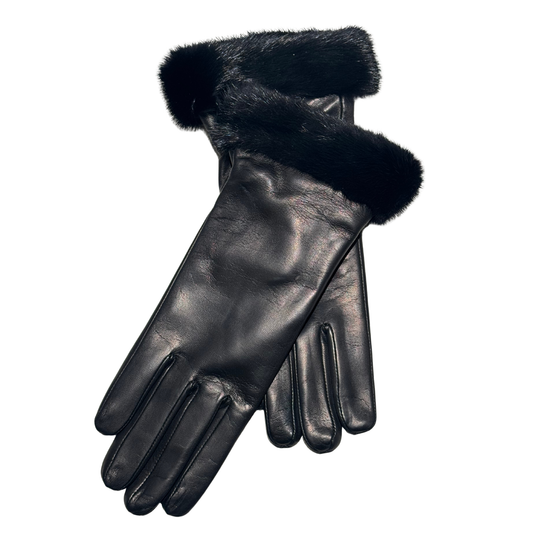 Midnight Mink Nappa Leather Gloves