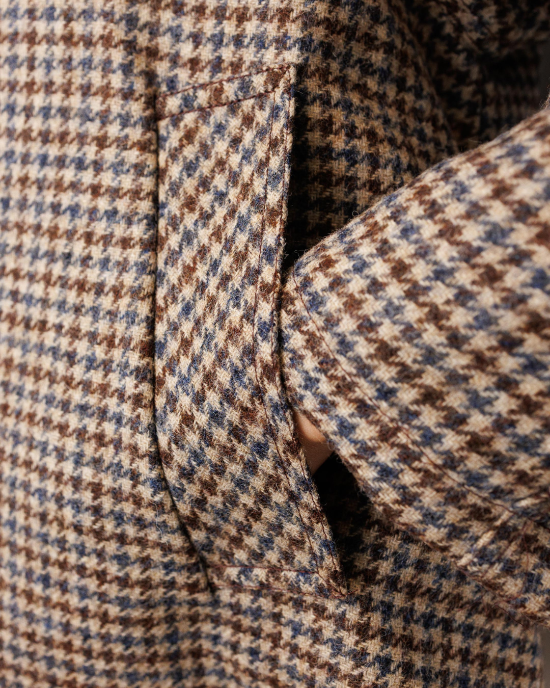 Plaid Cropped Hooded Spring Coat — Neutral Plaid