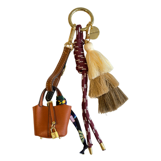 Chestnut Mini Bucket Bag Charm