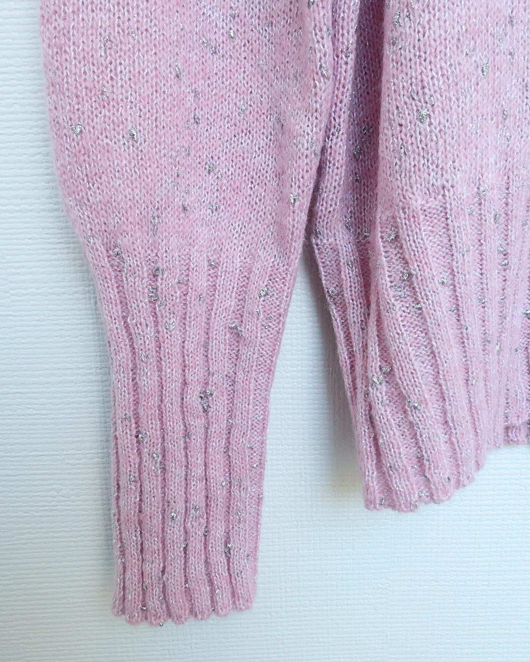 Shimmer V-Neck Knit Cardigan