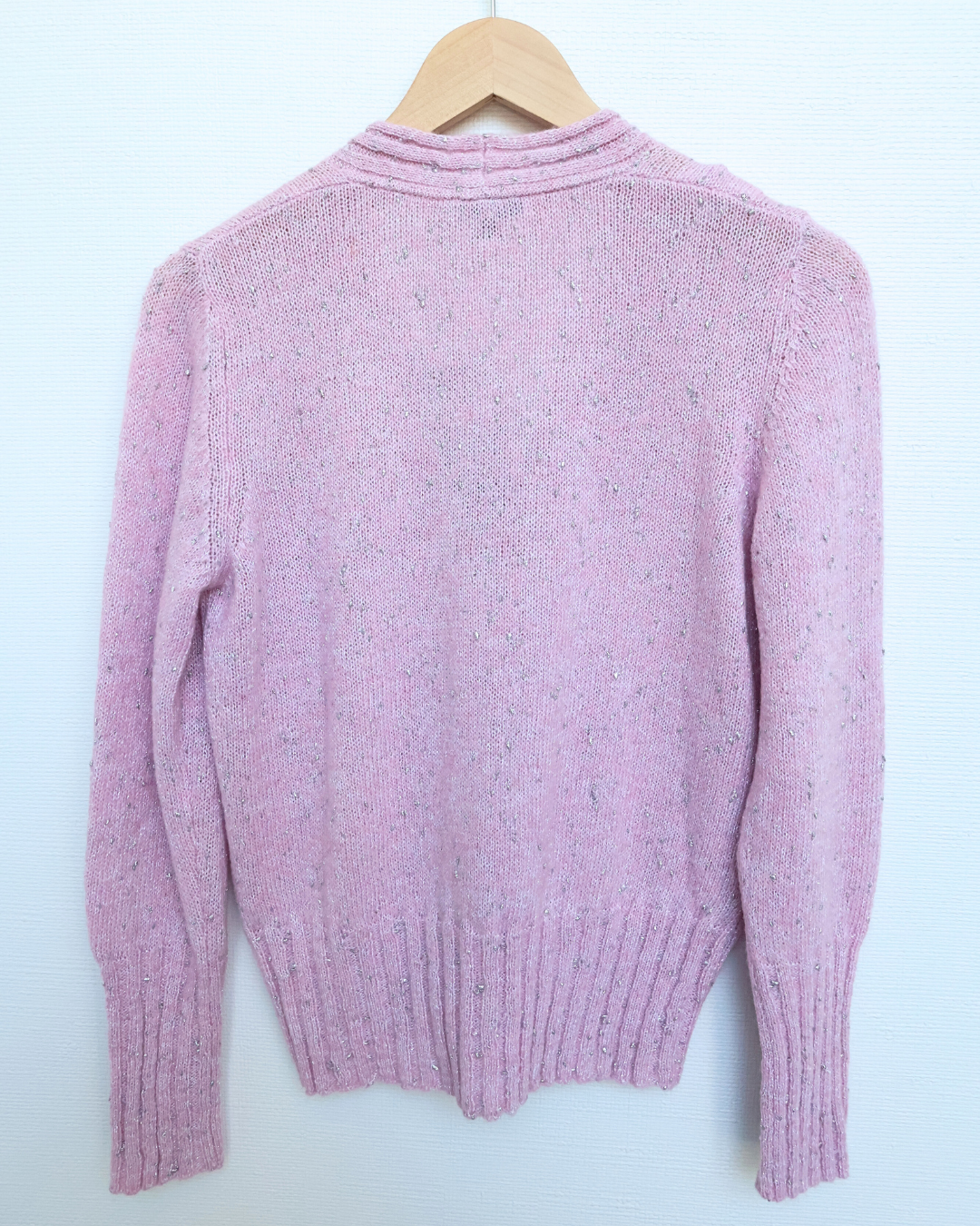 Shimmer V-Neck Knit Cardigan