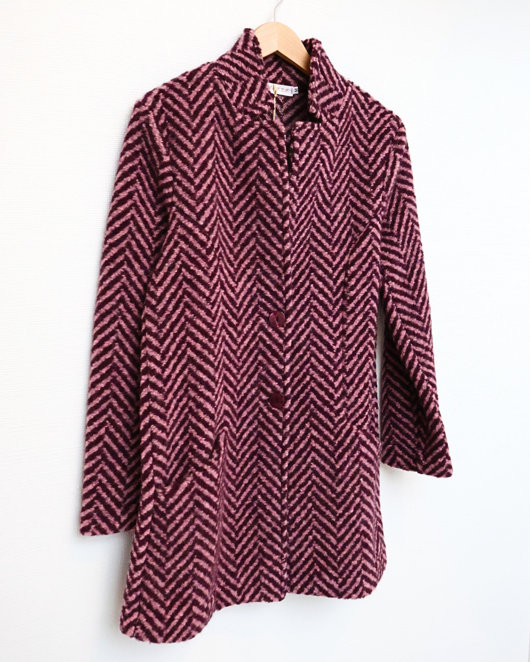 Herringbone Knit Cardgian — Rose & Burgundy