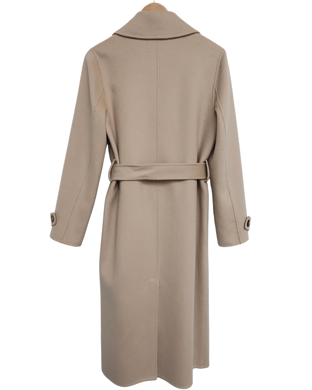 Beige Baby Wool Trench Coat