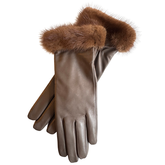 Sahara Mink Nappa Leather Gloves