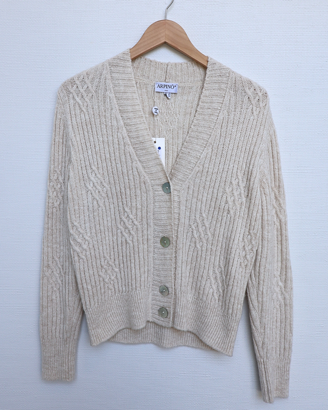 Ribbed Cable-Detail Cardigan