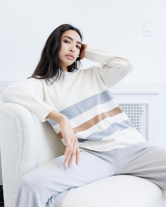 Block Stripe Cashmere Sweater