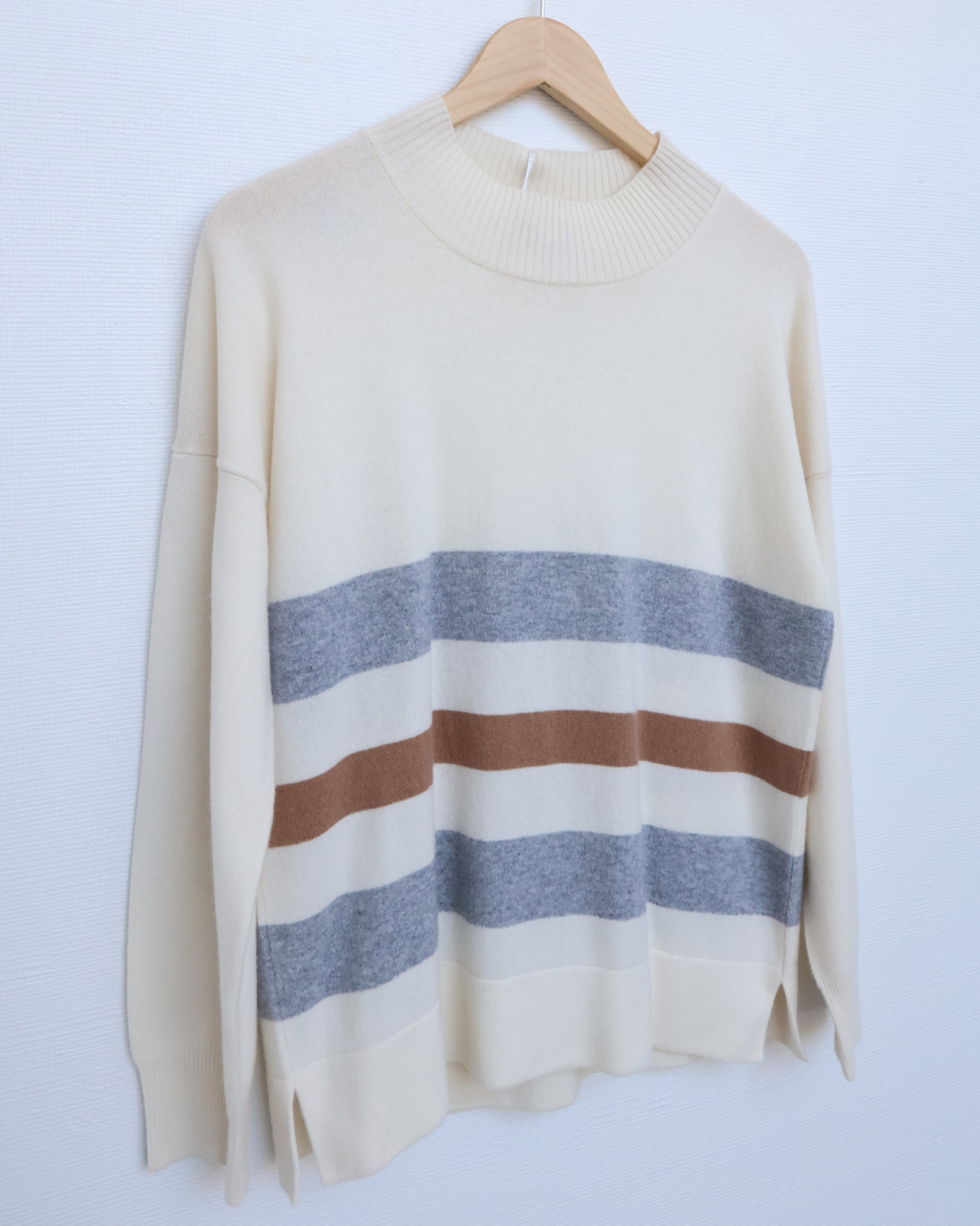 Block Stripe Cashmere Sweater