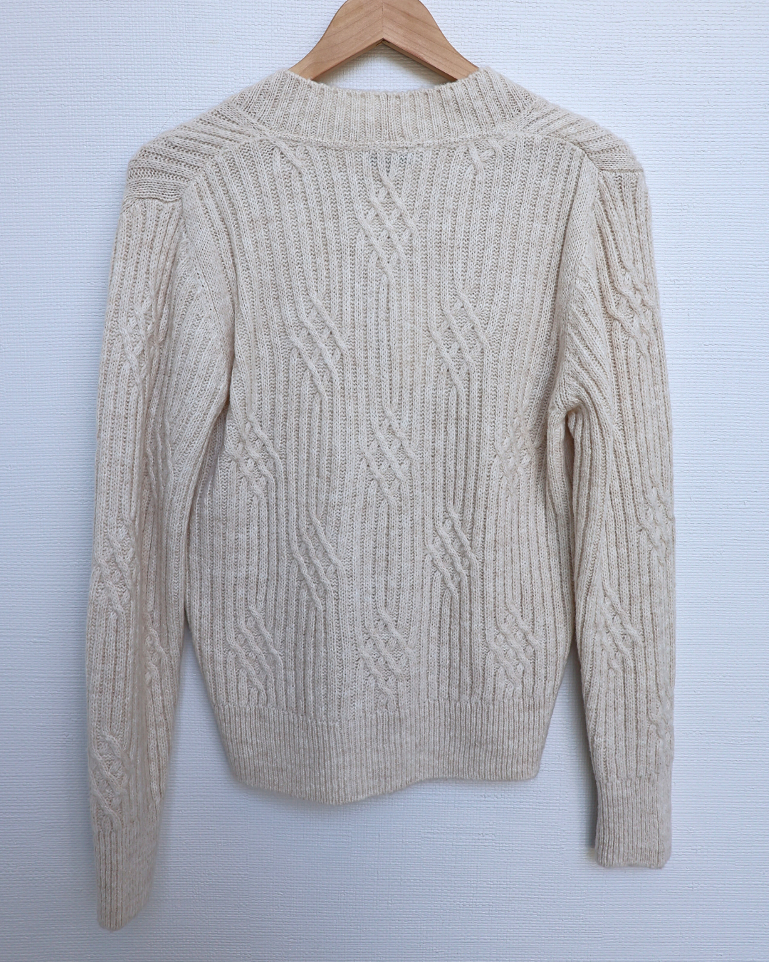 Ribbed Cable-Detail Cardigan