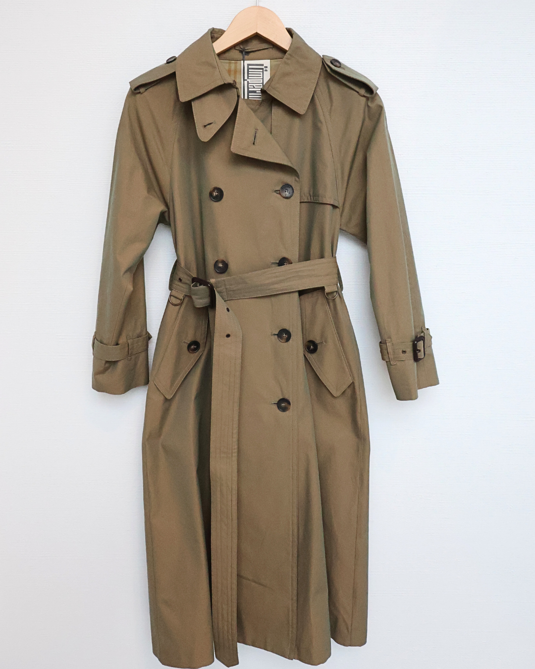 Classic Double-Breasted Trench Coat — Beige