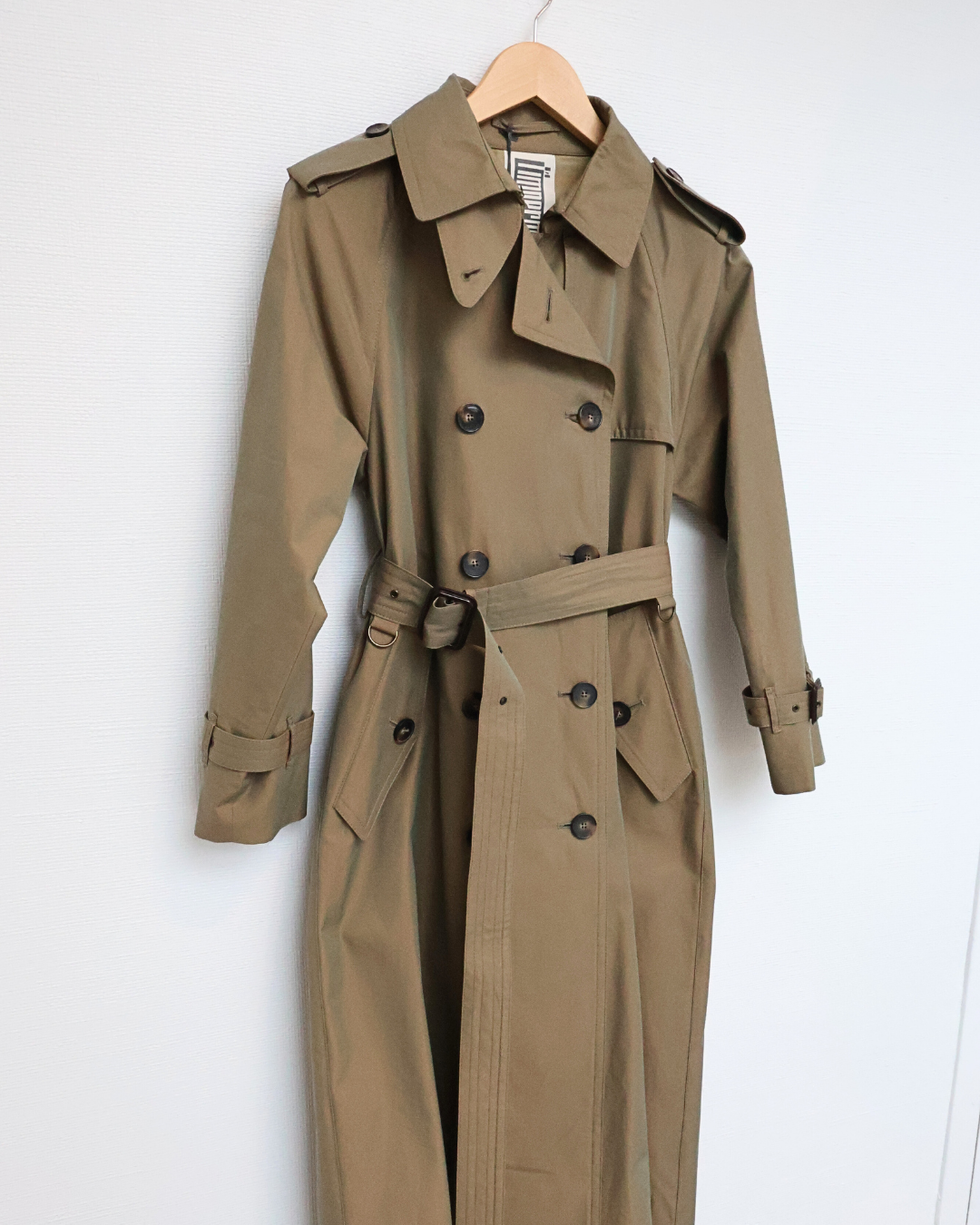 Classic Double-Breasted Trench Coat — Beige
