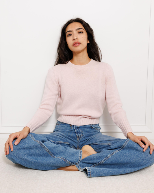 Cashmere Crewneck with Diamante Detailing