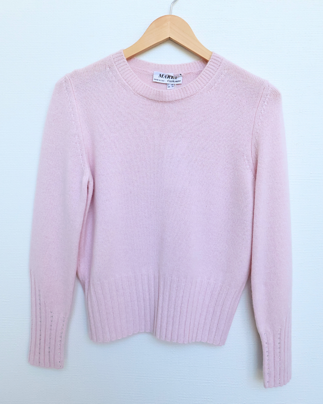 Cashmere Crewneck with Diamante Detailing