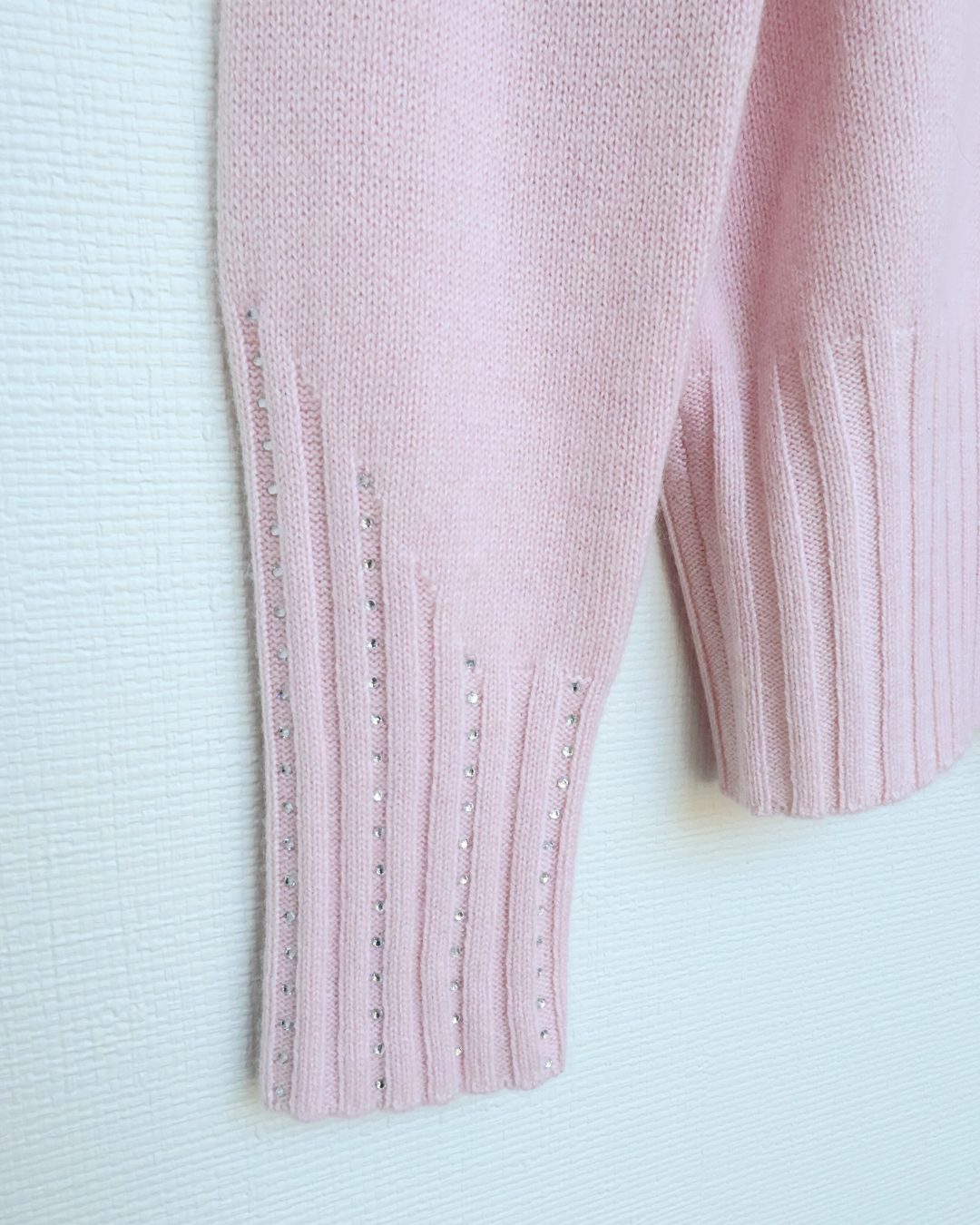 Cashmere Crewneck with Diamante Detailing