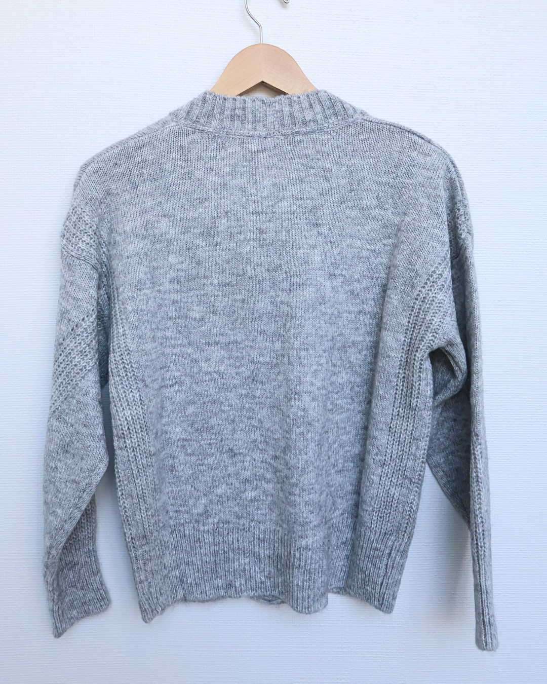 Cropped Knit Cardigan with Tortoiseshell Buttons