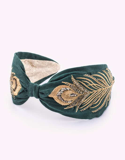 Golden Feather Headband