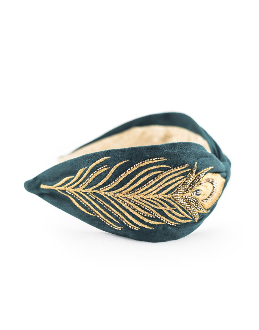 Golden Feather Headband