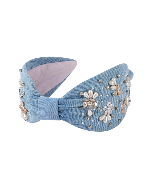 Blue Denim Headband