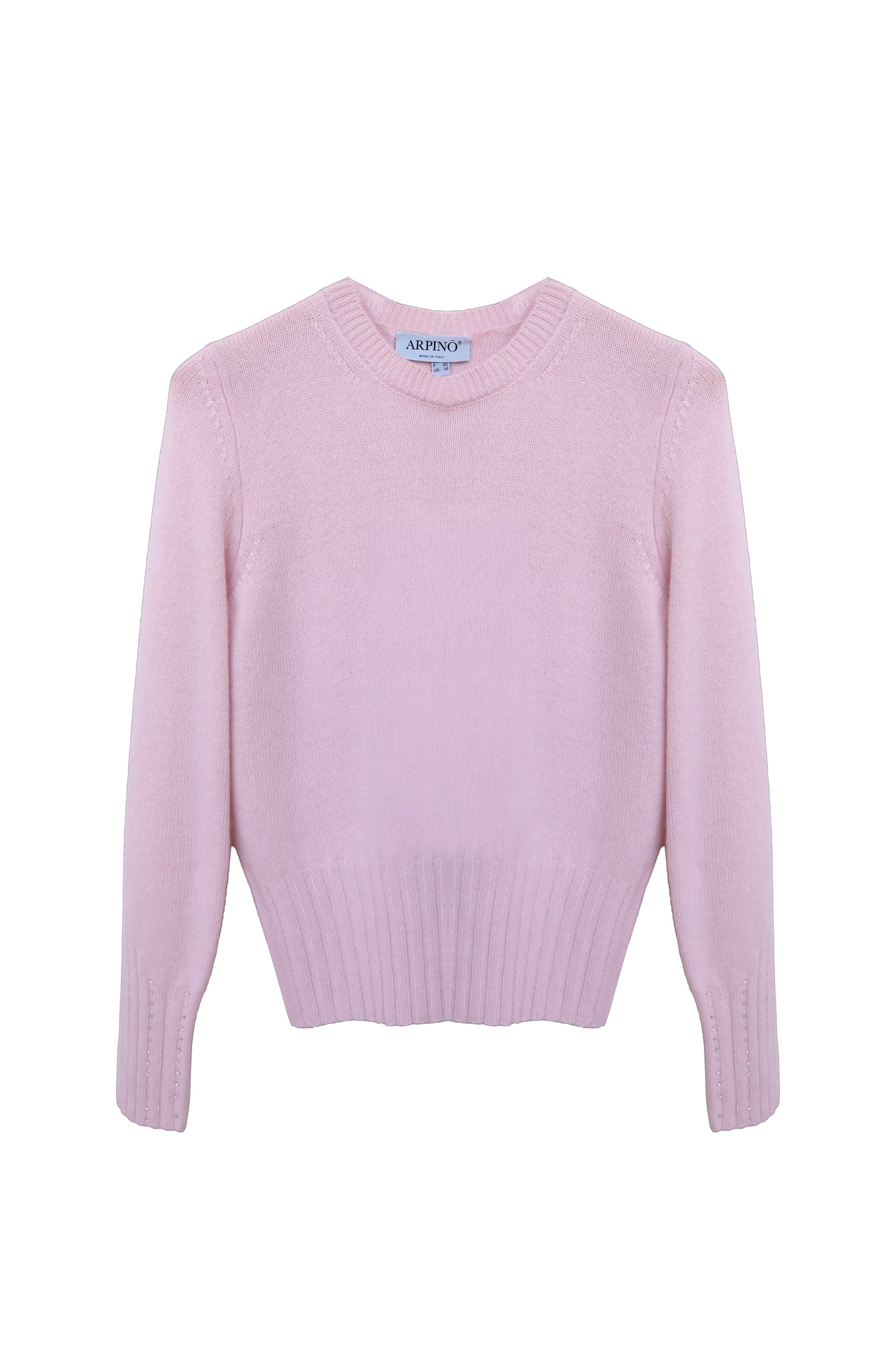 Cashmere Crewneck with Diamante Detailing