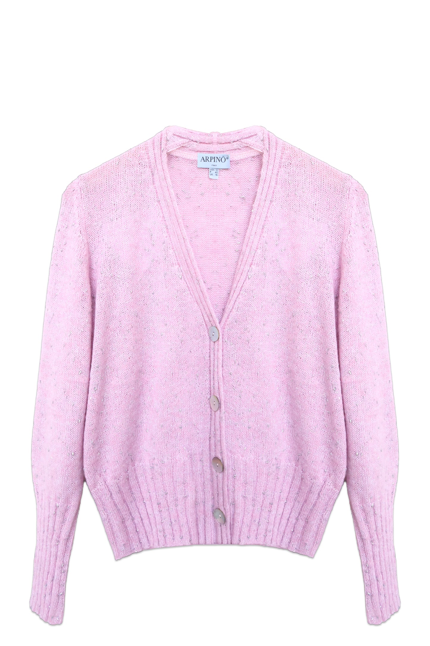 Shimmer V-Neck Knit Cardigan