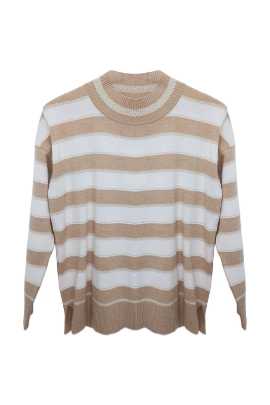 Lightweight Striped Knit Sweater