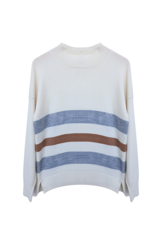 Block Stripe Cashmere Sweater