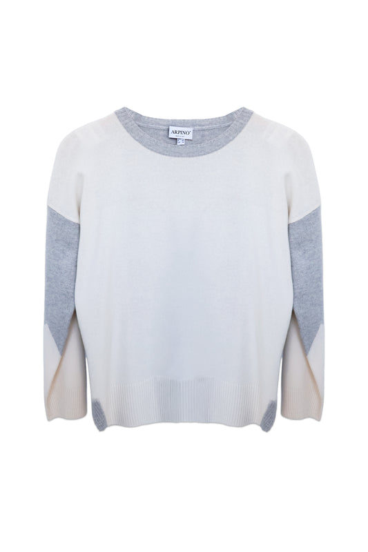 Colour-Block Lightweight Knit Sweater