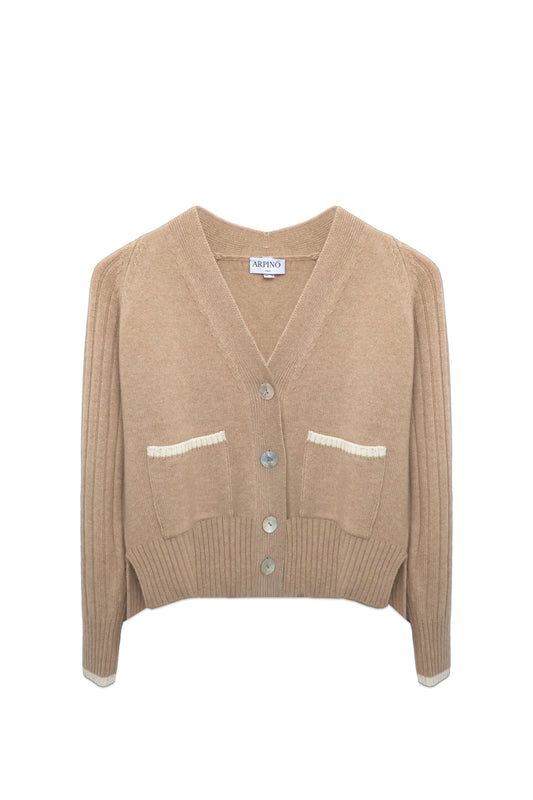 Cropped V-Neck Cardigan