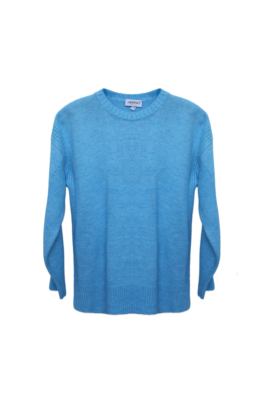 Lightweight Mohair Blend Knit Sweater