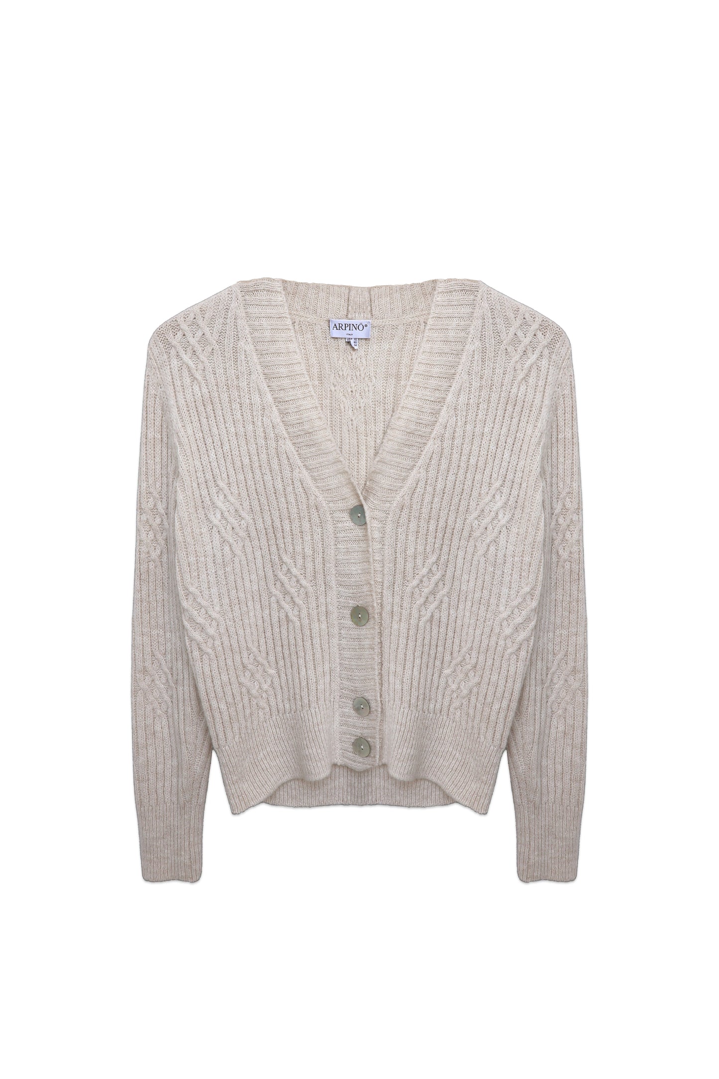 Ribbed Cable-Detail Cardigan