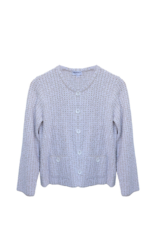 Structured Knit Jacket Button-Up