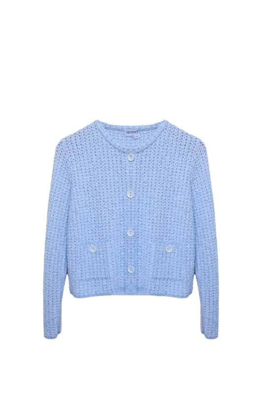 Structured Knit Jacket Button-Up