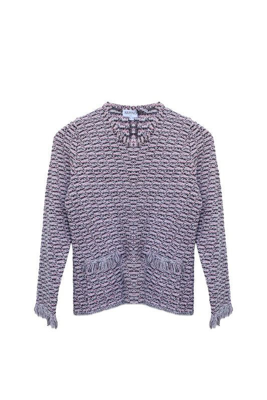 Refined Knit Jacket with Subtle Sheen
