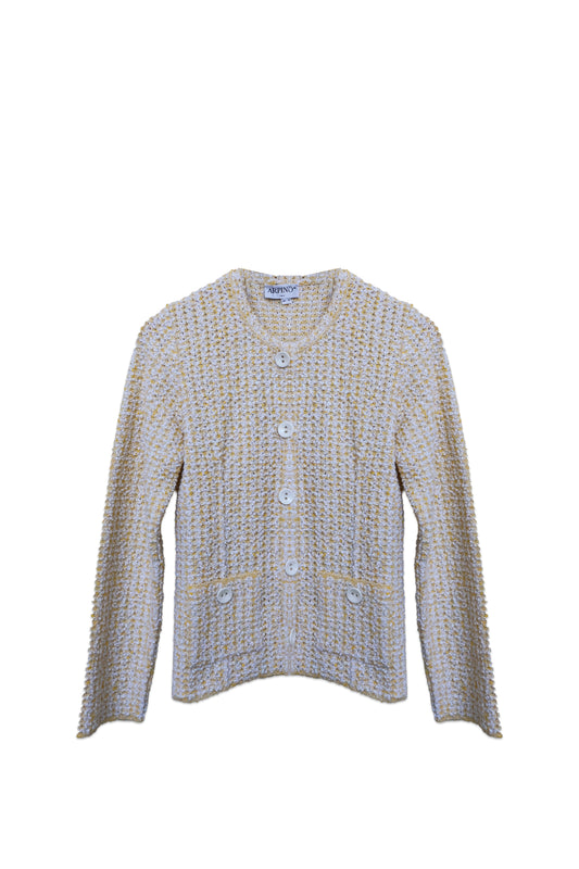 Structured Knit Jacket Button-Up
