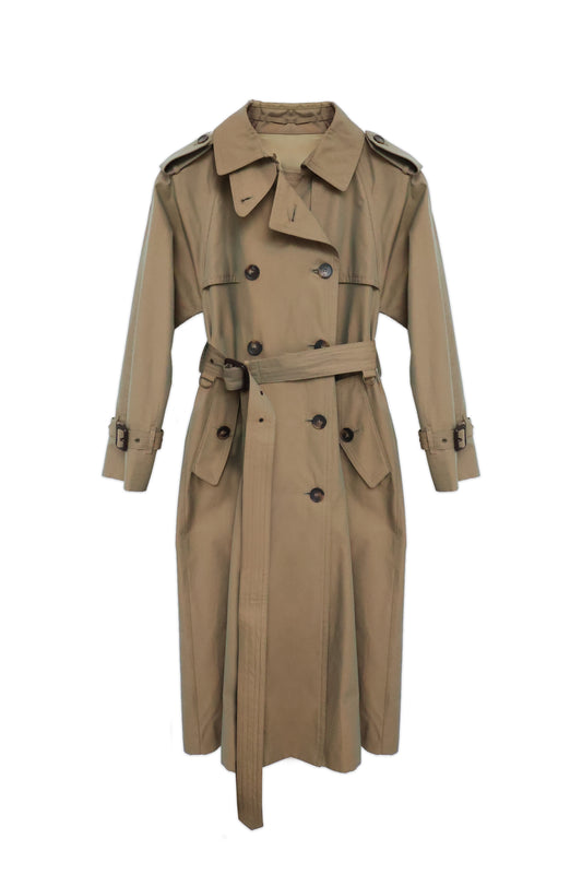 Classic Double-Breasted Trench Coat — Beige